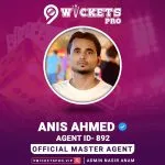 Anis Ahmed – 9Wickets Pro Agent